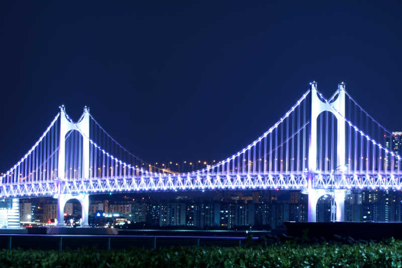 韩国广安桥夜景