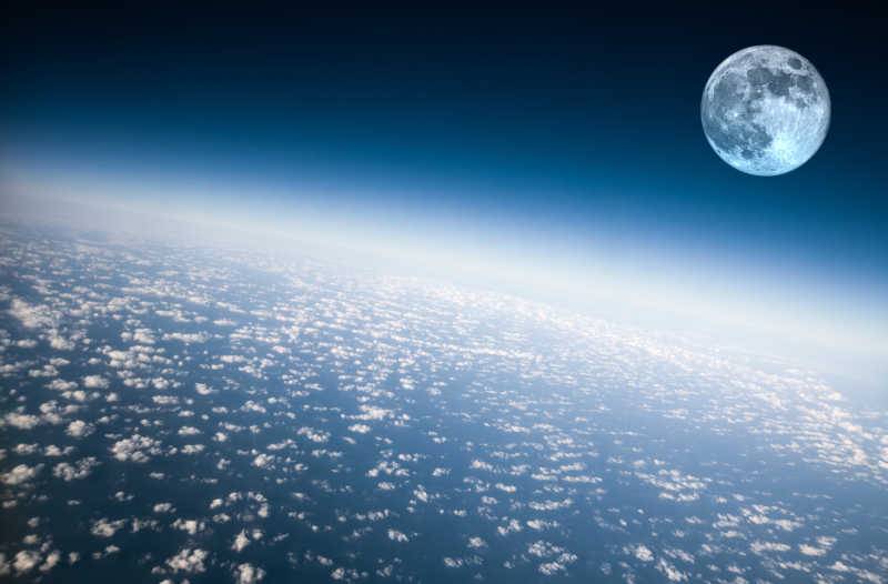 地球大气层壮观的景色