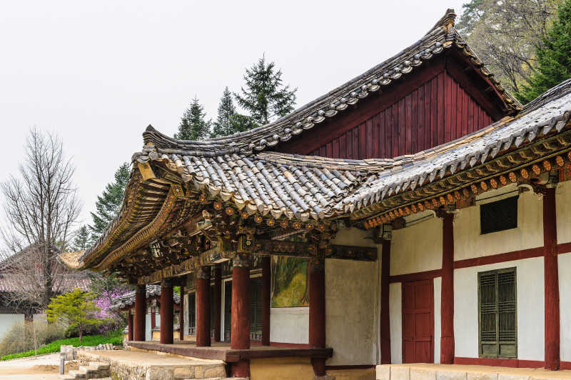 朝鲜妙香山的房子