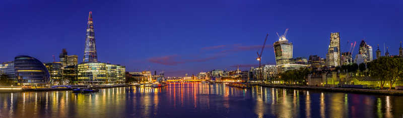 伦敦城市夜间全景