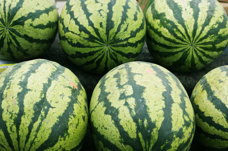 新鲜绿色西瓜