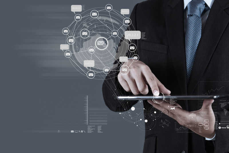 计算机展示的云计算图表概念