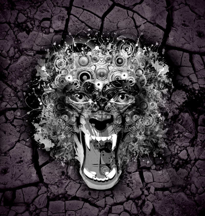 PS动物头部抽象效果