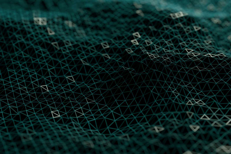 三角形网织的抽象形状背景