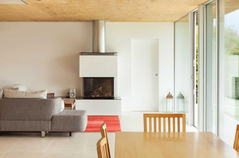 现代的餐厅和客厅