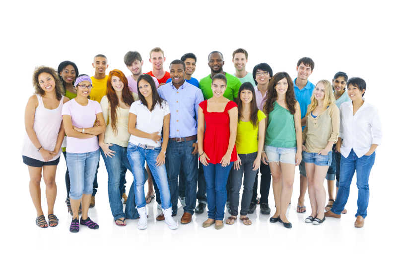 年轻的国际学生人群