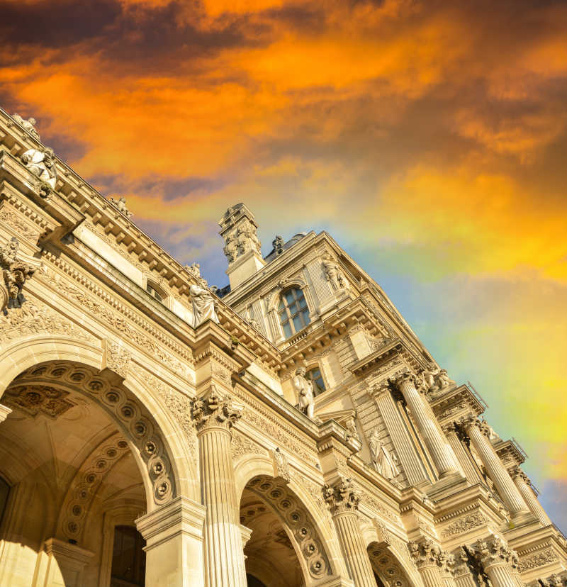 宏伟的法国古堡建筑