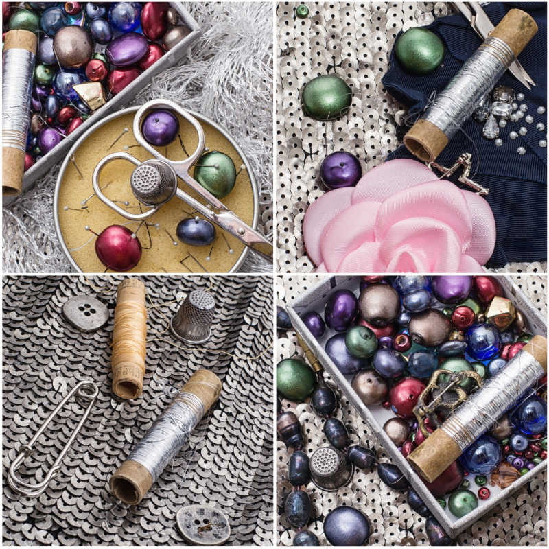 五颜六色的衣物装饰品