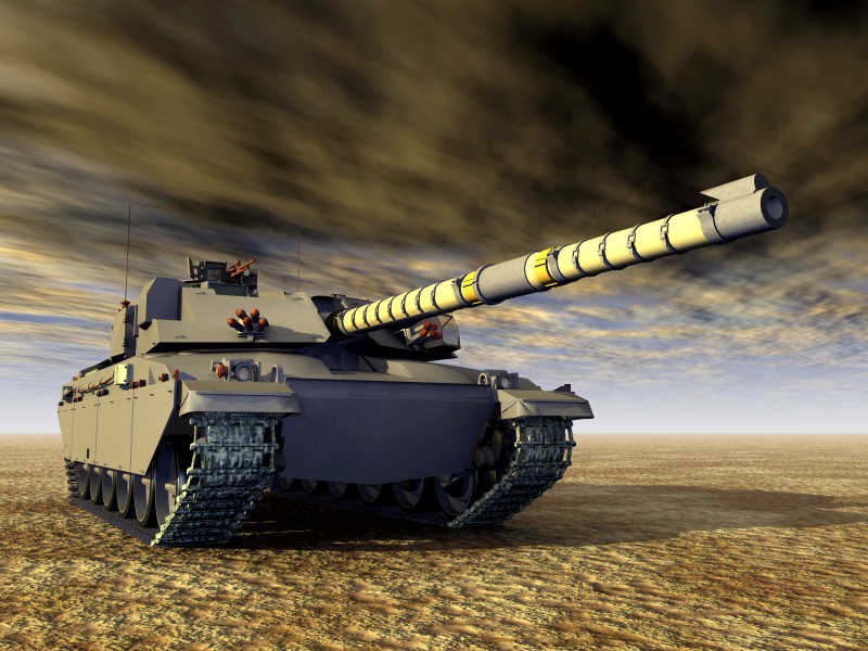 英国主战坦克3D插图