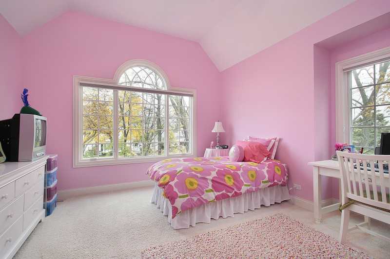 粉色室内设计女孩卧房