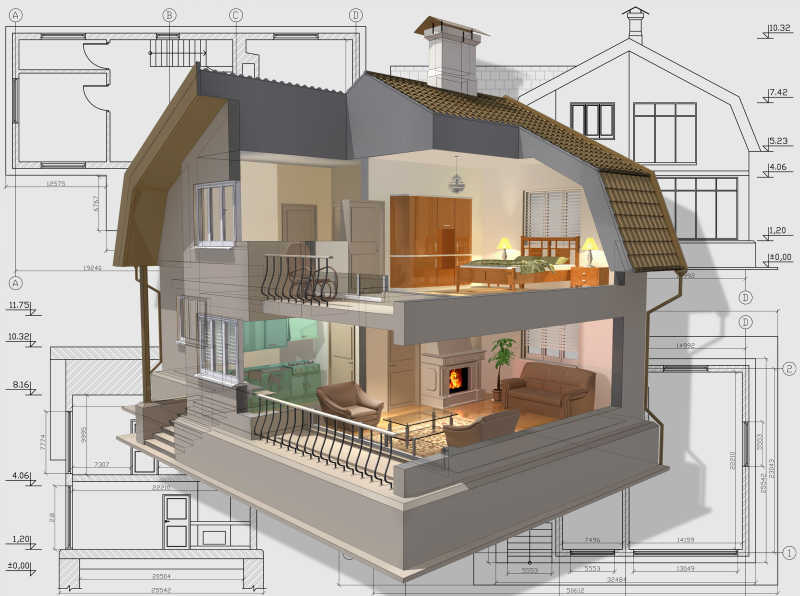 房子三维立体图设计图片