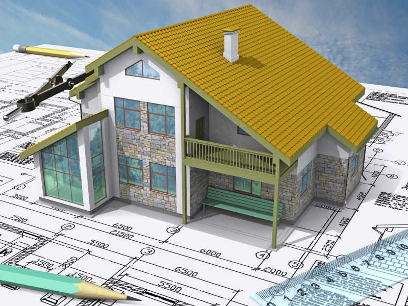 建筑师制作的西北角透视图