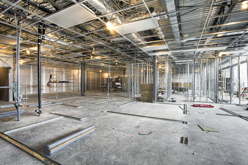施工中的建筑室内结构