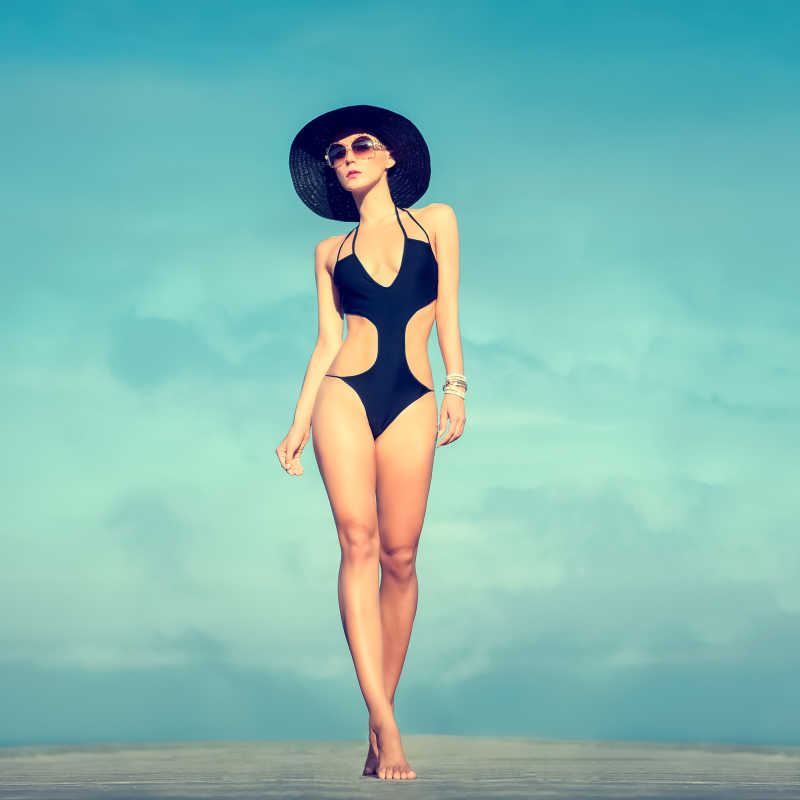 度假性感女孩的肖像15221309576