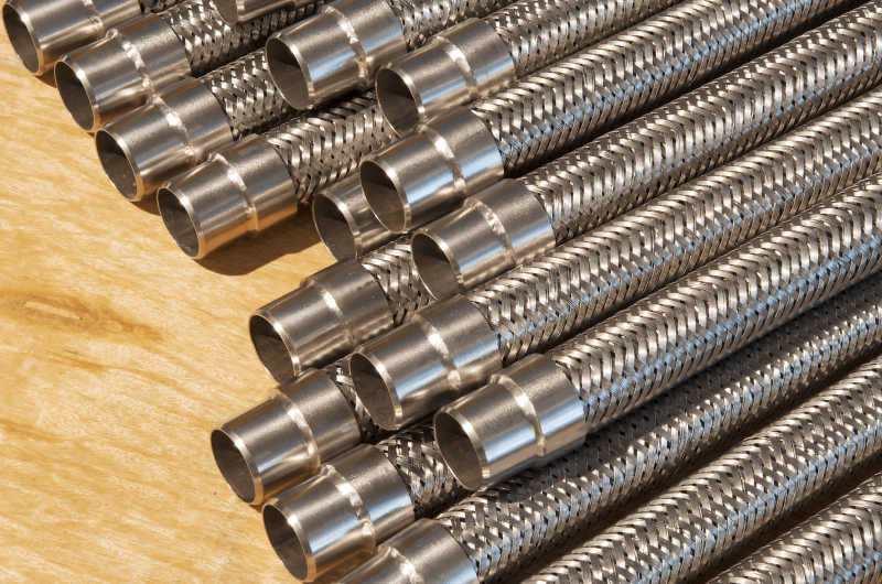 金属软管配件特写