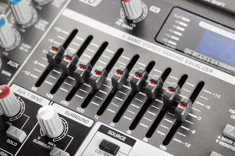 专业图形音频均衡器特写