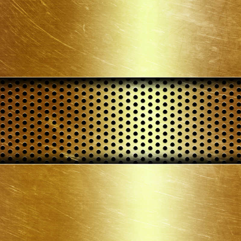 金色漏洞金属背景