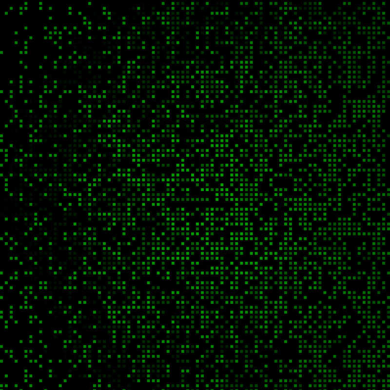 黑色背景上的绿色马赛克