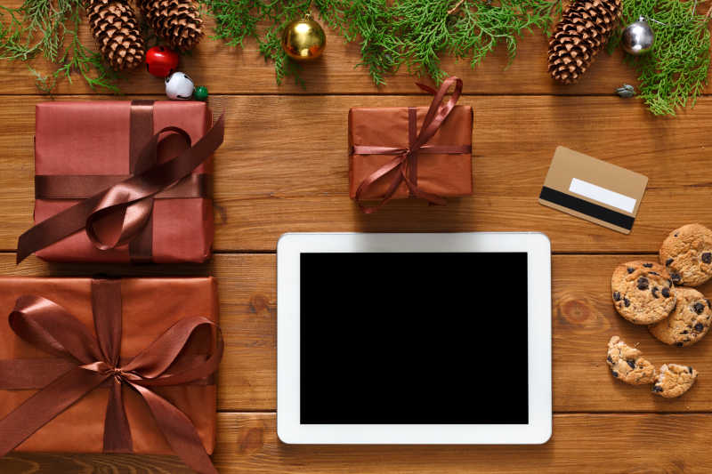 平板上网购的圣诞礼物