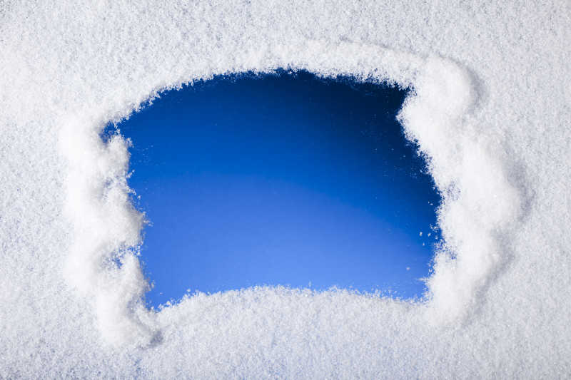 冬季抽象雪覆盖蓝色背景