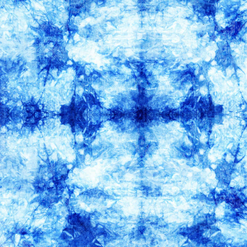 扎染图案在棉织物上的手工染色