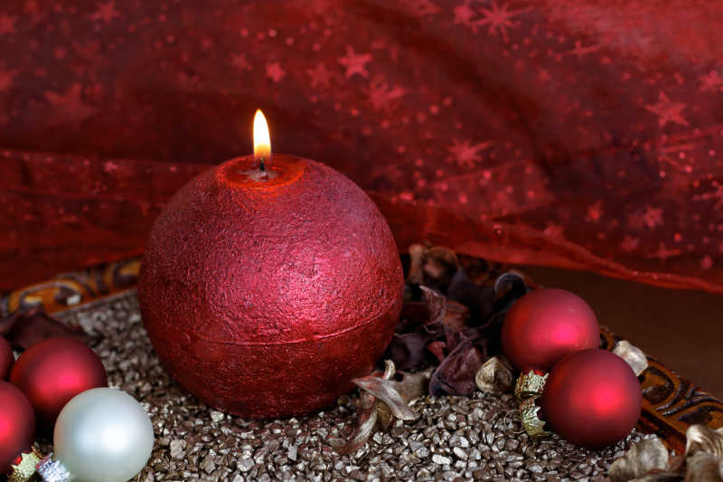 圣诞装饰蜡烛