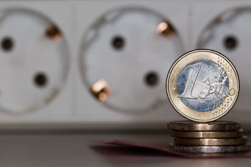 五枚欧元硬币
