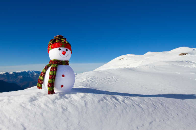 雪地里的雪人图片