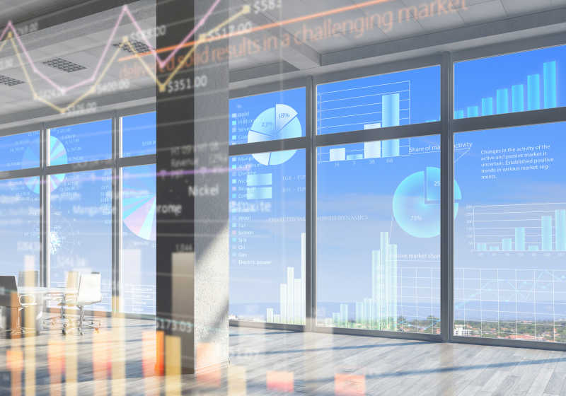 办公室内部用图表和图表