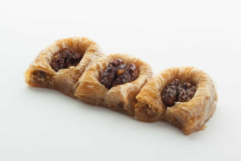 乳香核桃的土耳其软糖