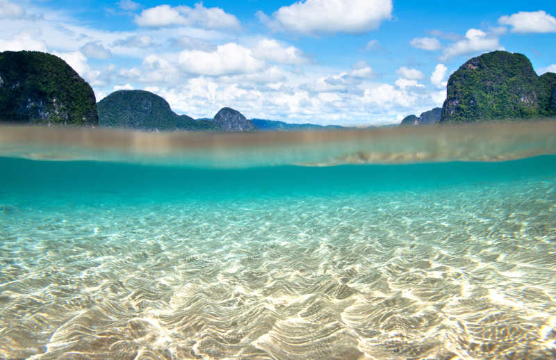 美丽的海滩和热带海洋风光