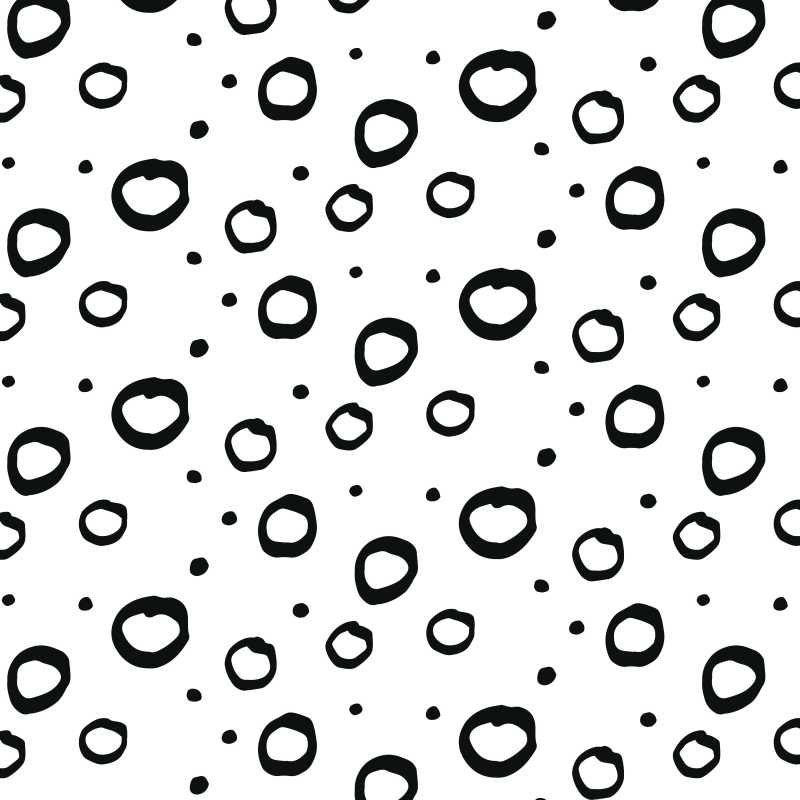 黑色圆圈和圆点白色背景