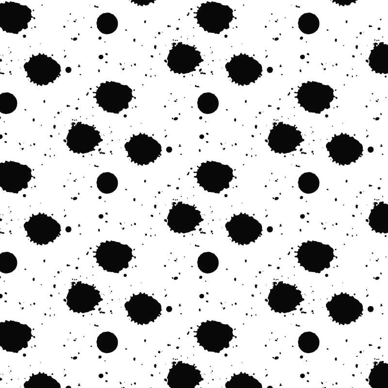 水墨画黑点白色背景