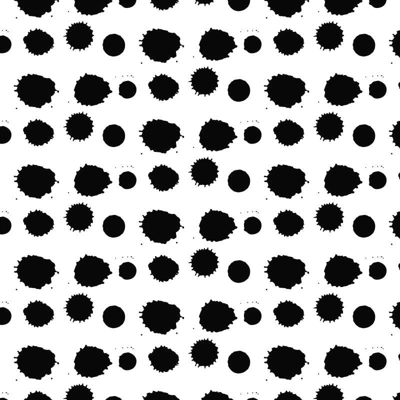 黑色飞溅圆点和白色背景