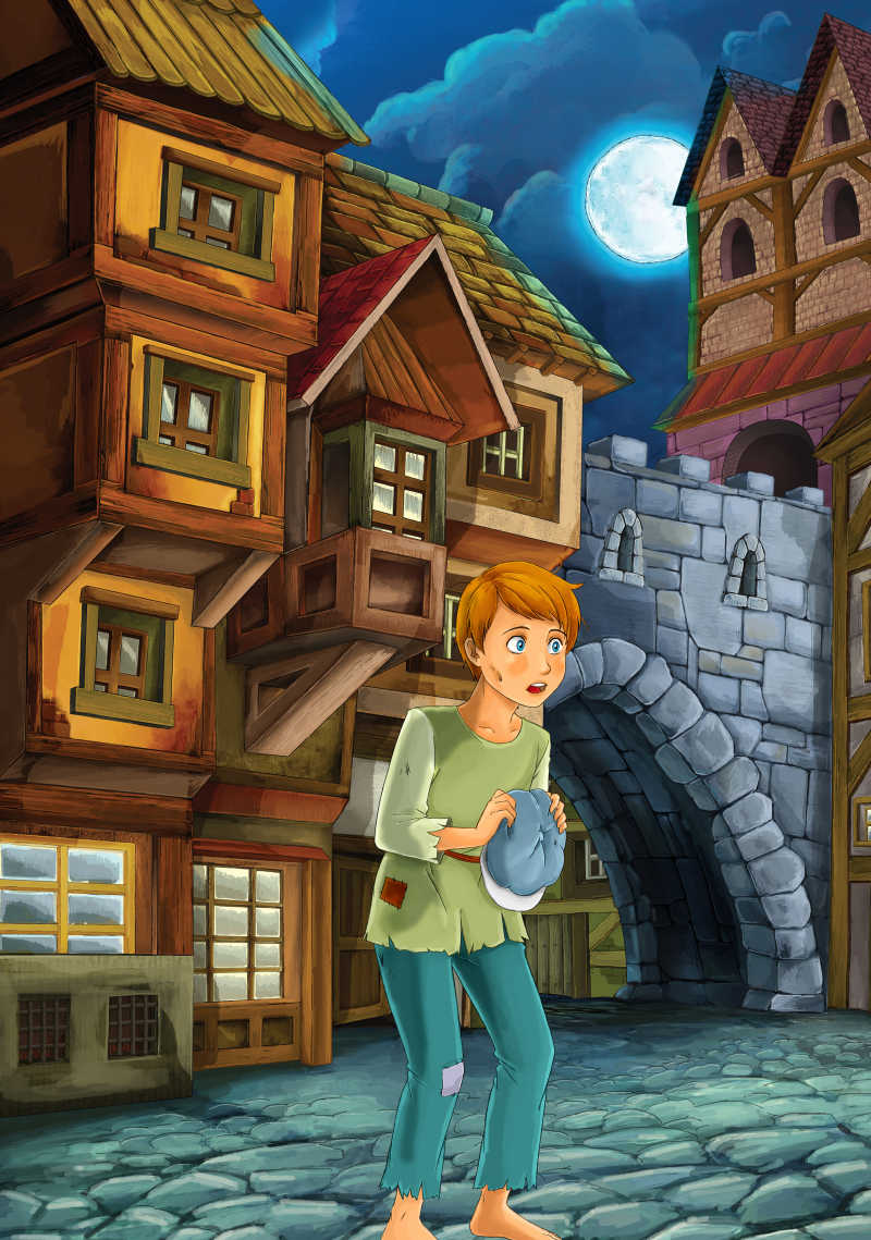 白胡子男人和公主