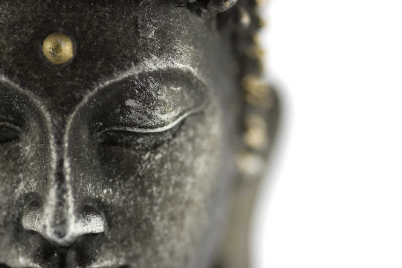 白色背景上的佛像