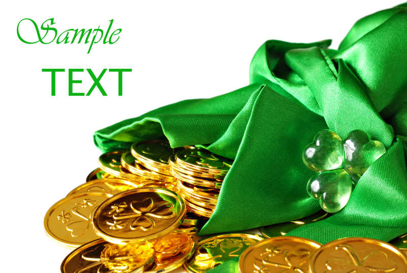 绿色袋子里的金币