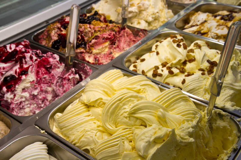 各种口味好吃的冰淇淋