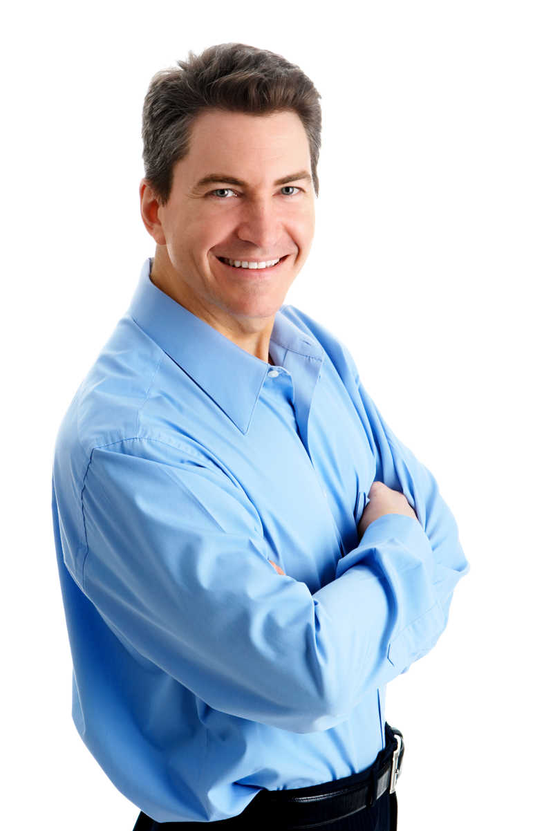 微笑着的中年商人