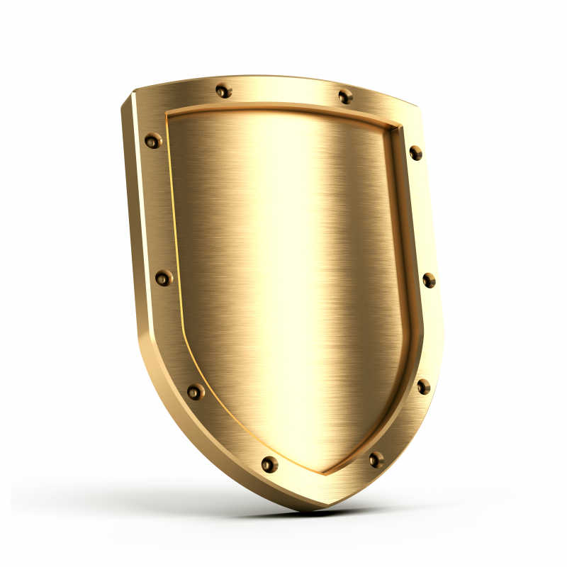 金色金属盾牌