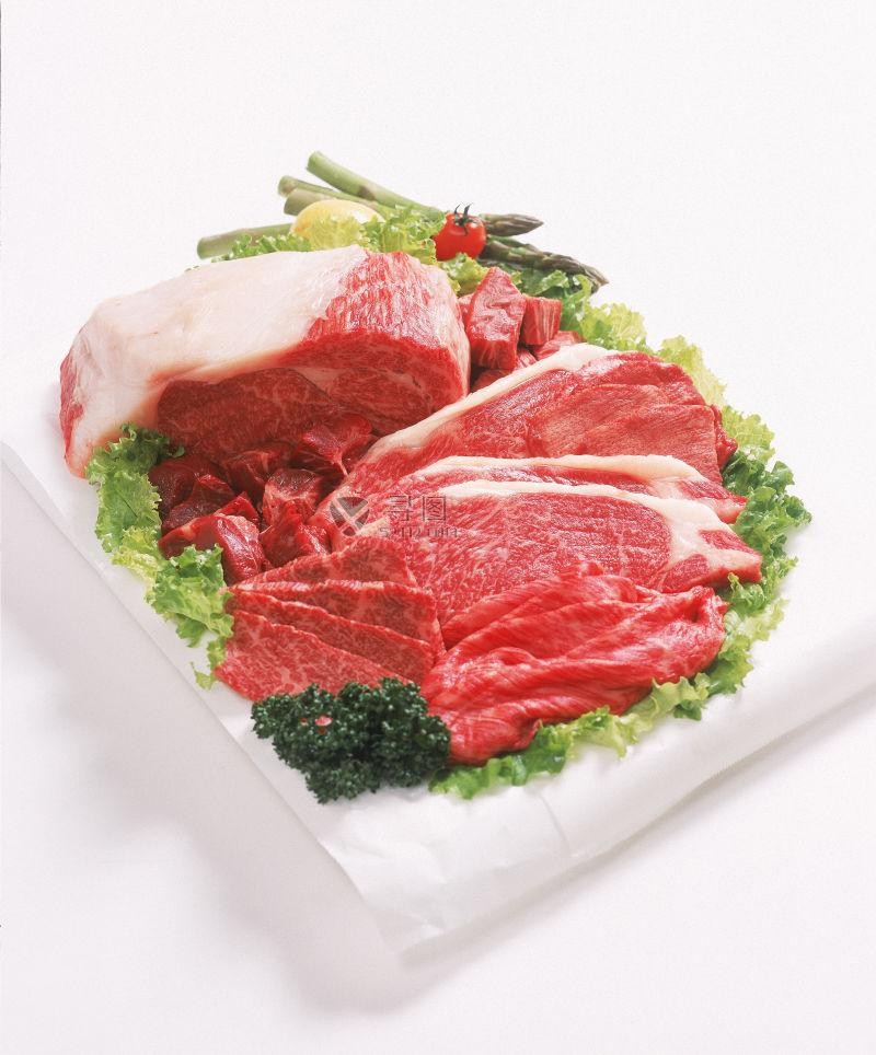 盘子里的新鲜肉