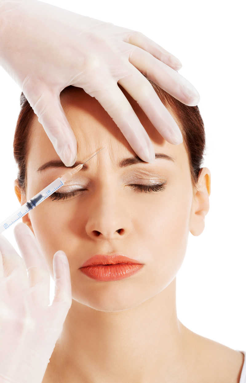 美丽的女人的脸做整形手术