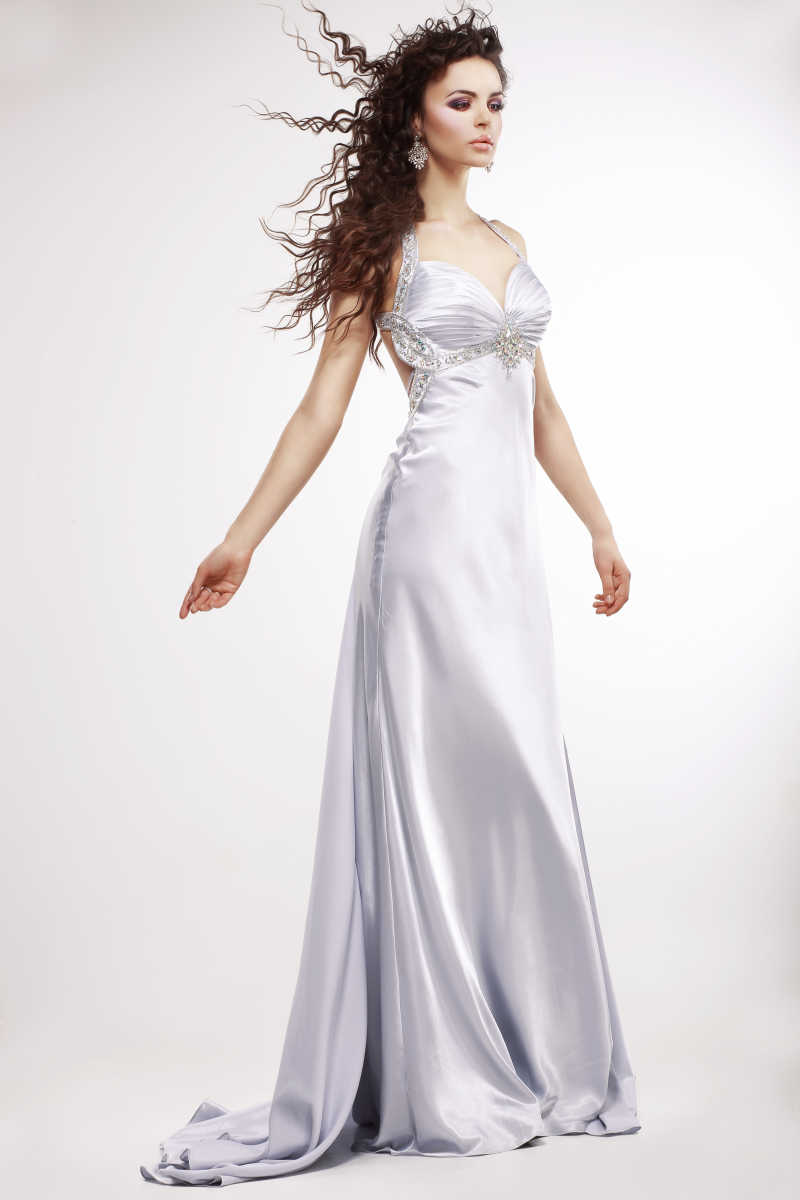 拍摄婚纱照的新娘