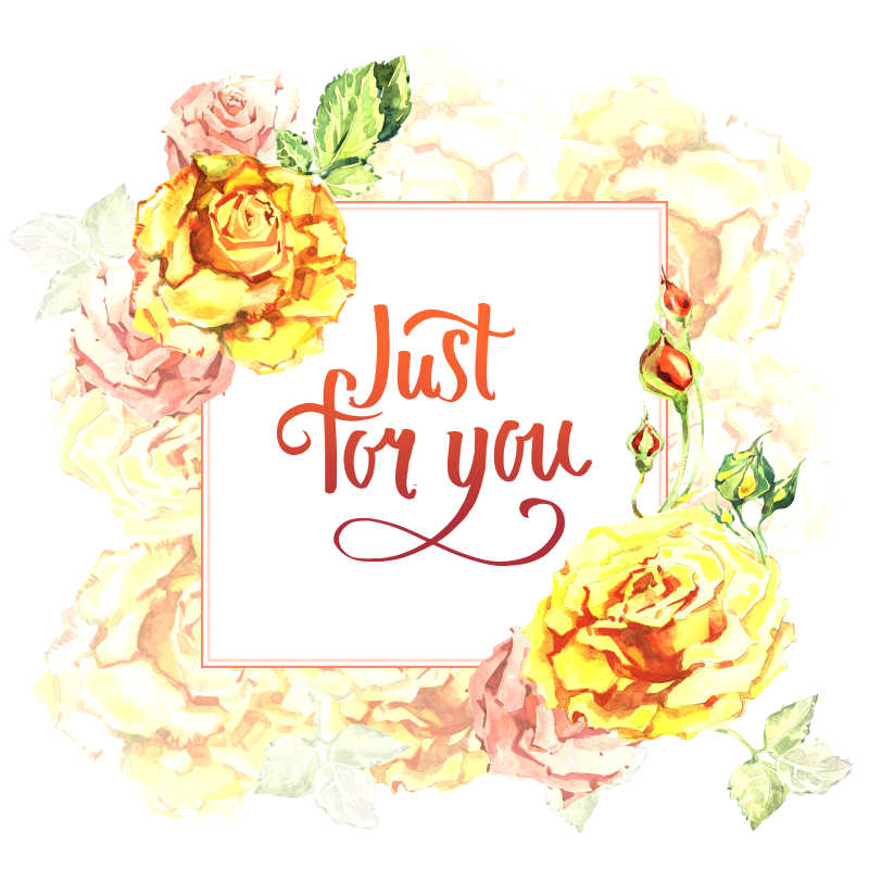 野玫瑰花架水彩画