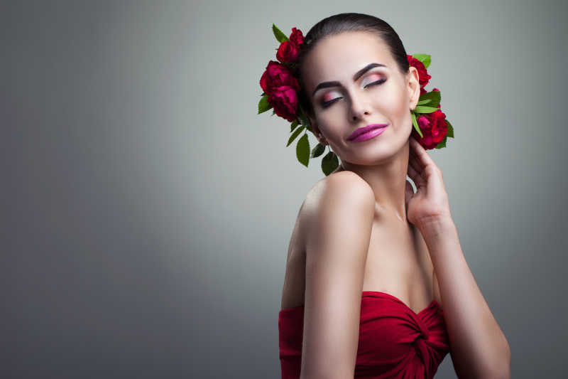 时装模特的各种造型