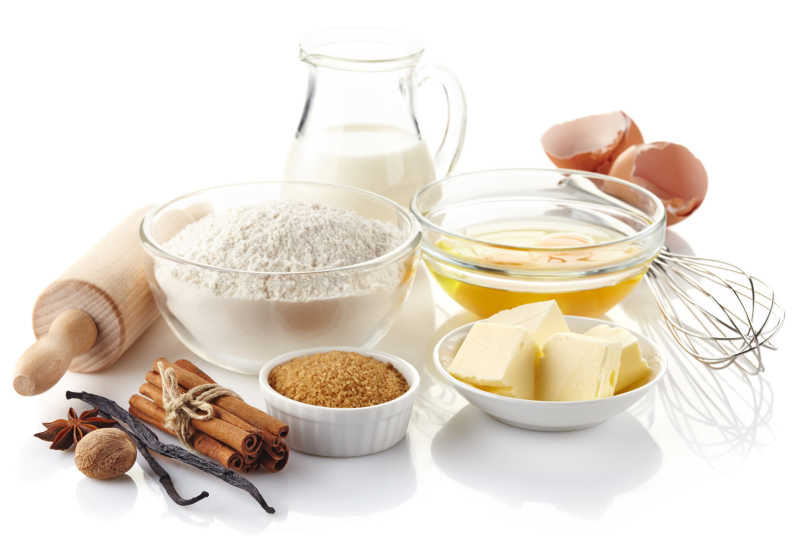 白底烘焙蛋糕配料