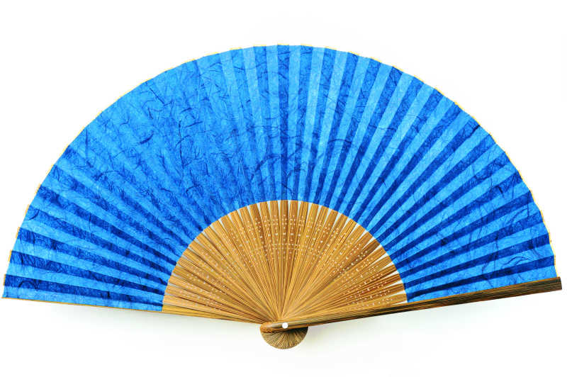 日本蓝色折扇