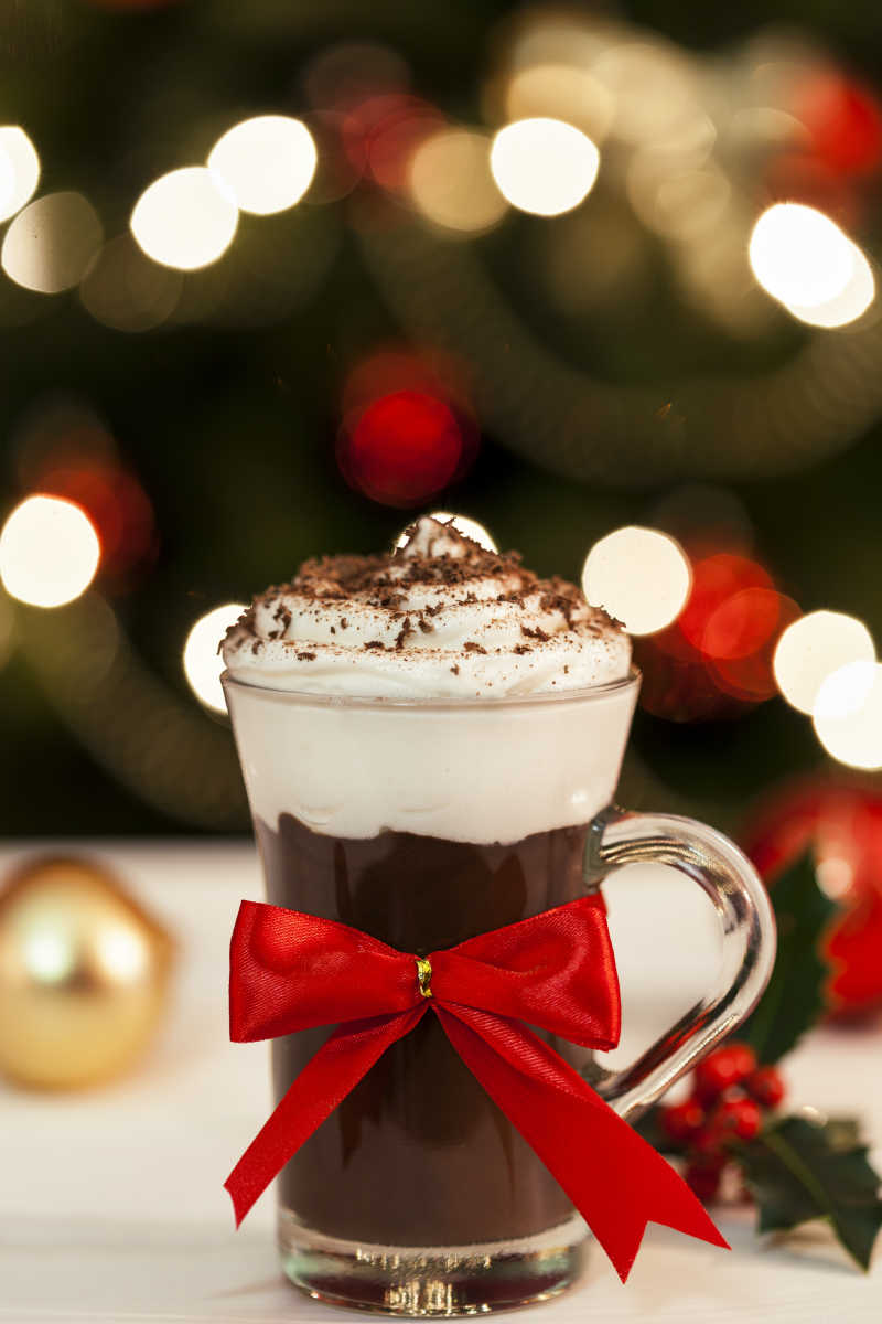 美味的圣诞热巧克力