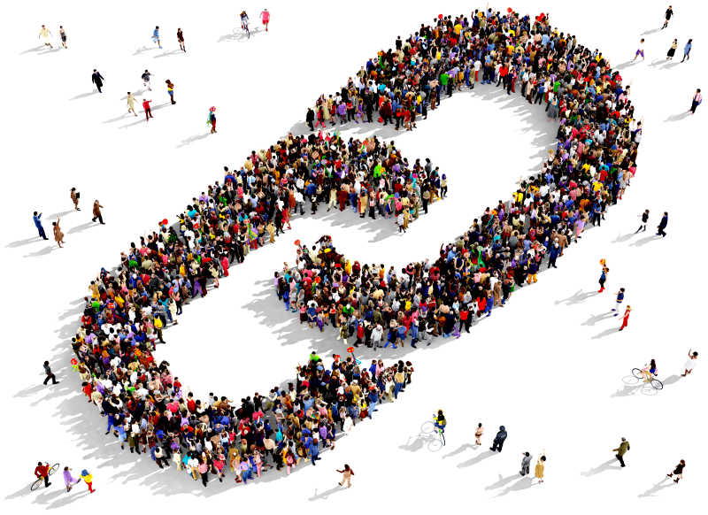 人群组成的链接符号