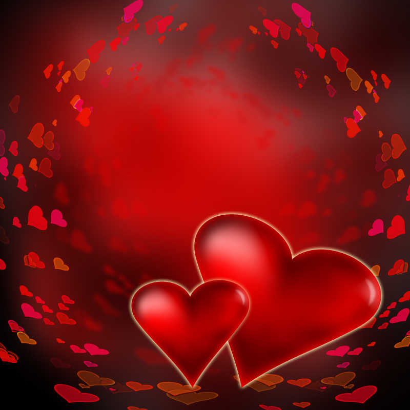 情人节心型闪亮背景